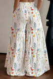Floral High Waisted Loose Wide Leg Pants