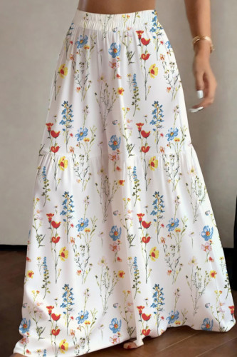 Floral High Waisted Loose Wide Leg Pants