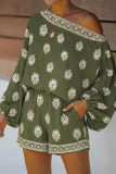 Bohemian Lantern Short Sleeve Jumpsuit