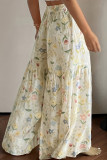 Floral High Waisted Loose Wide Leg Pants