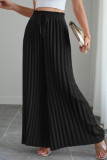 High Elastic Waisted Pleated Wide Leg Pants
