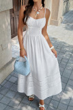 Solid Color Waist Slimming Camisole Dress