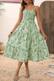 Bohemian Vacation Style Printed Camisole Dress