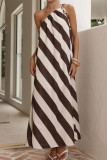 Polka Dot Printed Off Shoulder Sleeveless Dress