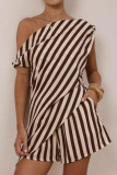 Printed Off Shoulder Short Sleeved Shorts 2-piece Set