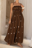 French Polka Dot Print Sleeveless Camisole Dress