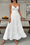 Sleeveless Waist Cinched Lace Camisole Cake Dress