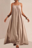 Solid Color Sleeveless Camisole Dress