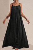 Solid Color Sleeveless Camisole Dress