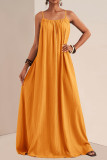 Solid Color Sleeveless Camisole Dress