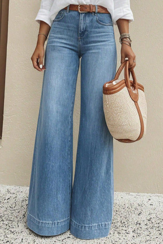 Vintage Washed Loose Wide Leg Jeans