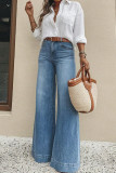 Vintage Washed Loose Wide Leg Jeans