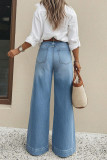 Vintage Washed Loose Wide Leg Jeans
