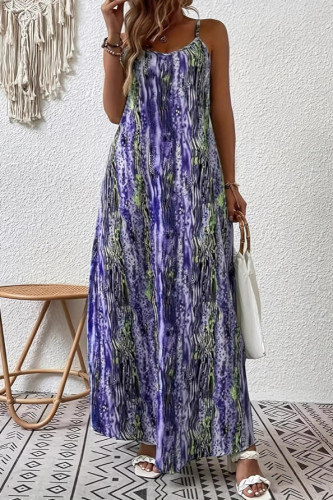 Printed Sleeveless Camisole Dress