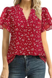 Lotus Leaf Double-layer Short Sleeve Chiffon Shirt