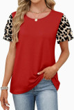 Round Neck Printed Double-layer Short Sleeved T-shirt