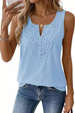 Solid Color Loose Lace Sleeveless Vest