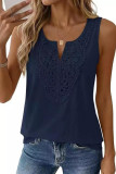 Solid Color Loose Lace Sleeveless Vest