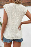 Round Neck Jacquard Short Sleeved T-shirt