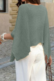 Solid Color Loose Knit T-shirt
