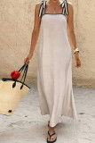 French Lace Up Off Shoulder Dress