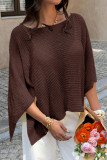 Solid Color Loose Knit T-shirt