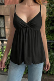 Solid Color Camisole V-neck Vest