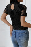 Round Neck Mesh Short Sleeved T-shirt