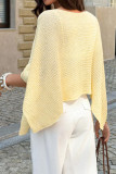 Solid Color Loose Knit T-shirt
