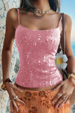 Sequin Camisole Strapless Sleeveless Vest
