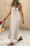 French Lace Up Off Shoulder Dress