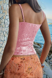 Sequin Camisole Strapless Sleeveless Vest