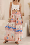 Vacation Style Printed Loose Wide Leg Pants