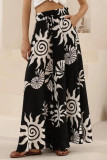 Printed High Elastic Waist Wide Leg Pants