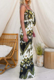 Vacation Style High Waisted Camisole Jumpsuit