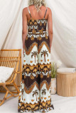 Vacation Style High Waisted Camisole Jumpsuit