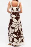 Vacation Style Waist Cinched Sleeveless Dress