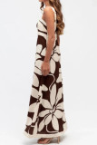 Vacation Style Waist Cinched Sleeveless Dress
