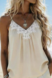 V-neck Lace Camisole Beach Vacation Style Vest