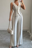 Sleeveless Vest Wide Leg Pants 2-piece Set