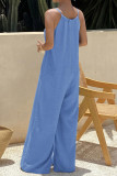 Vacation Style Loose Lace Up Camisole Jumpsuit