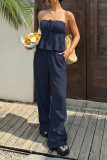 Strapless Vest Wide Leg Pants 2-piece Set