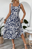 Floral Print Camisole Backless Sleeveless Dress