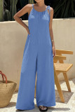Vacation Style Loose Lace Up Camisole Jumpsuit