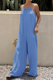 Vacation Style Loose Lace Up Camisole Jumpsuit
