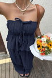 Strapless Vest Wide Leg Pants 2-piece Set