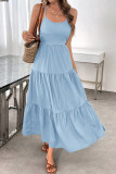 Backless Bow Sleeveless Waist Cinching Dress