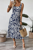 Floral Print Camisole Backless Sleeveless Dress