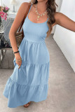 Backless Bow Sleeveless Waist Cinching Dress
