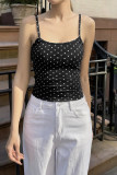 Polka Dot Printed Sleeveless Camisole Vest